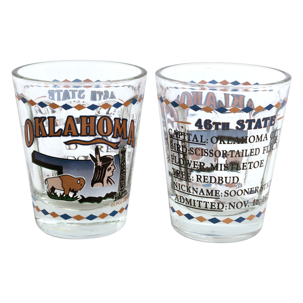 Glass Oklahoma Shot Glass