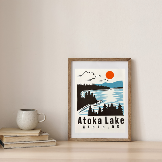 Atoka Lake Print