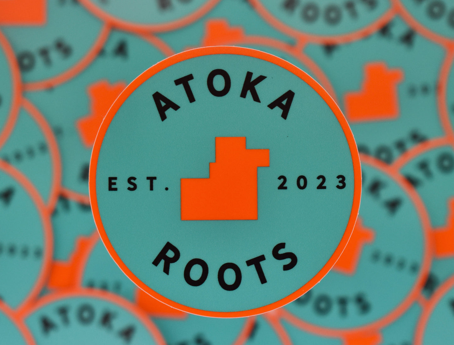 Atoka Roots Funky Logo Sticker