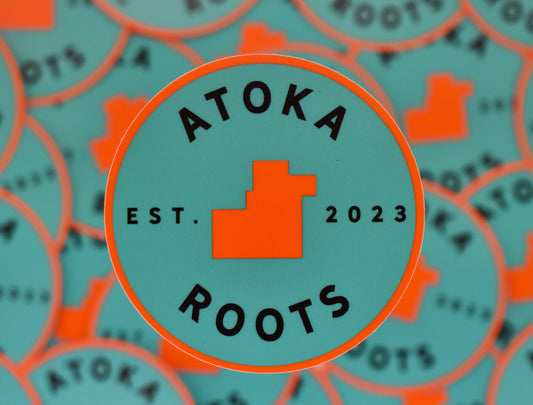 Atoka Roots Funky Logo Sticker