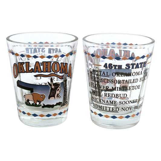 Glass Oklahoma Shot Glass
