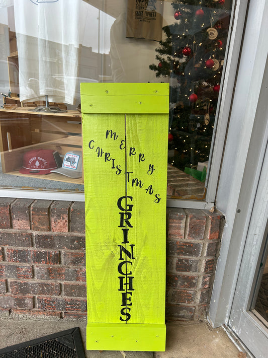 Witches/Grinches Holiday Sign