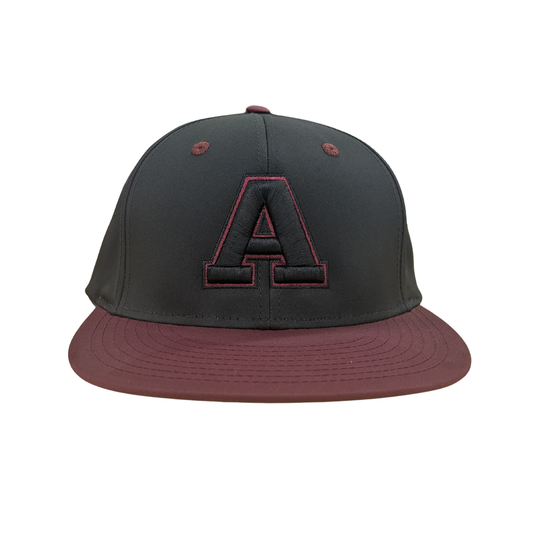 Fitted Maroon and Black Atoka Hat