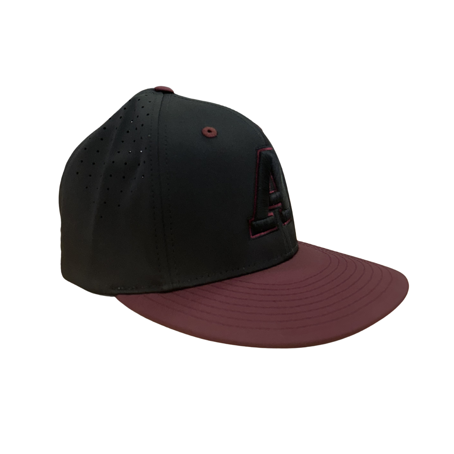 Fitted Maroon and Black Atoka Hat